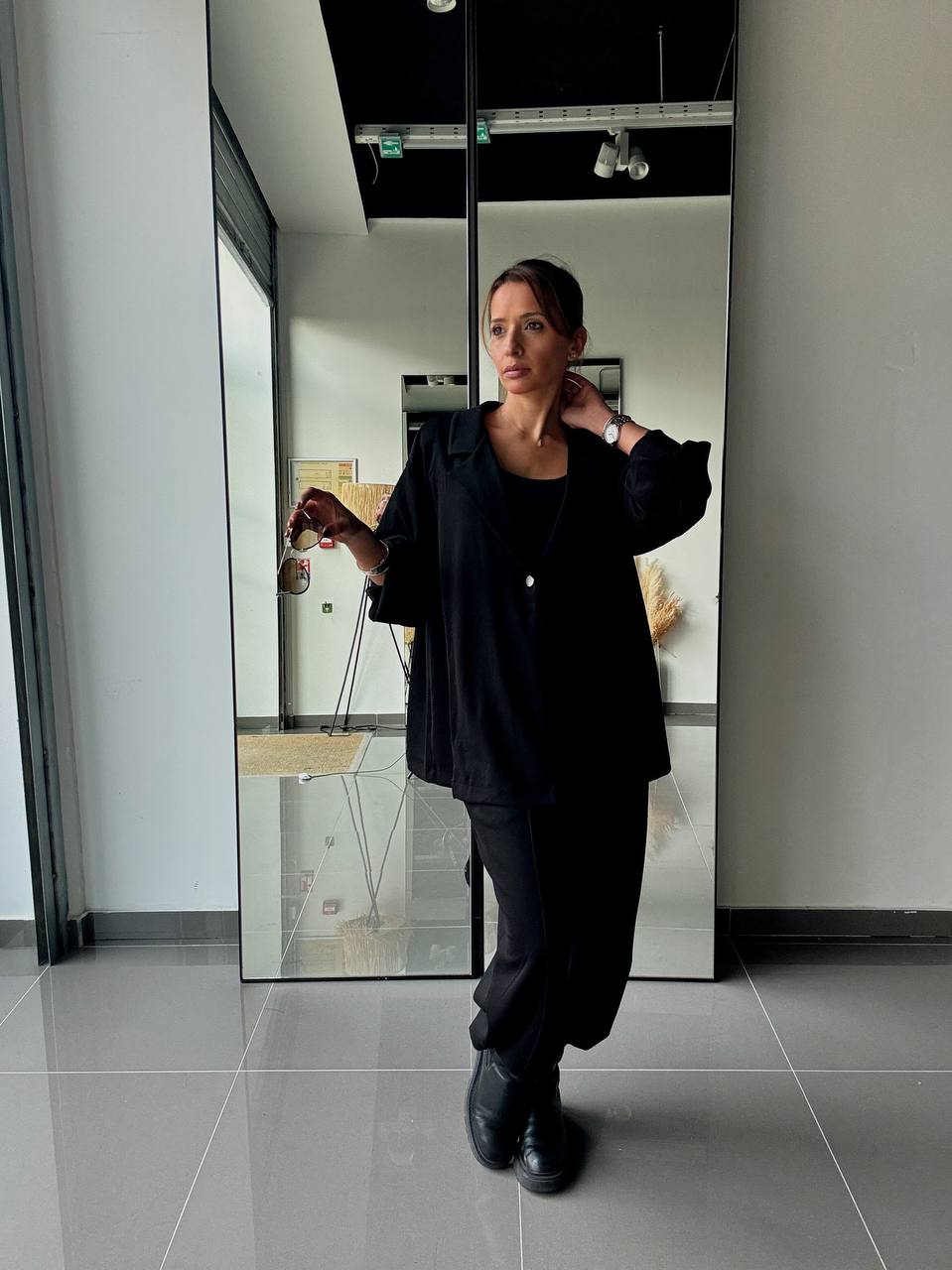 Ensemble veste & pantalon fluide - Casual chic