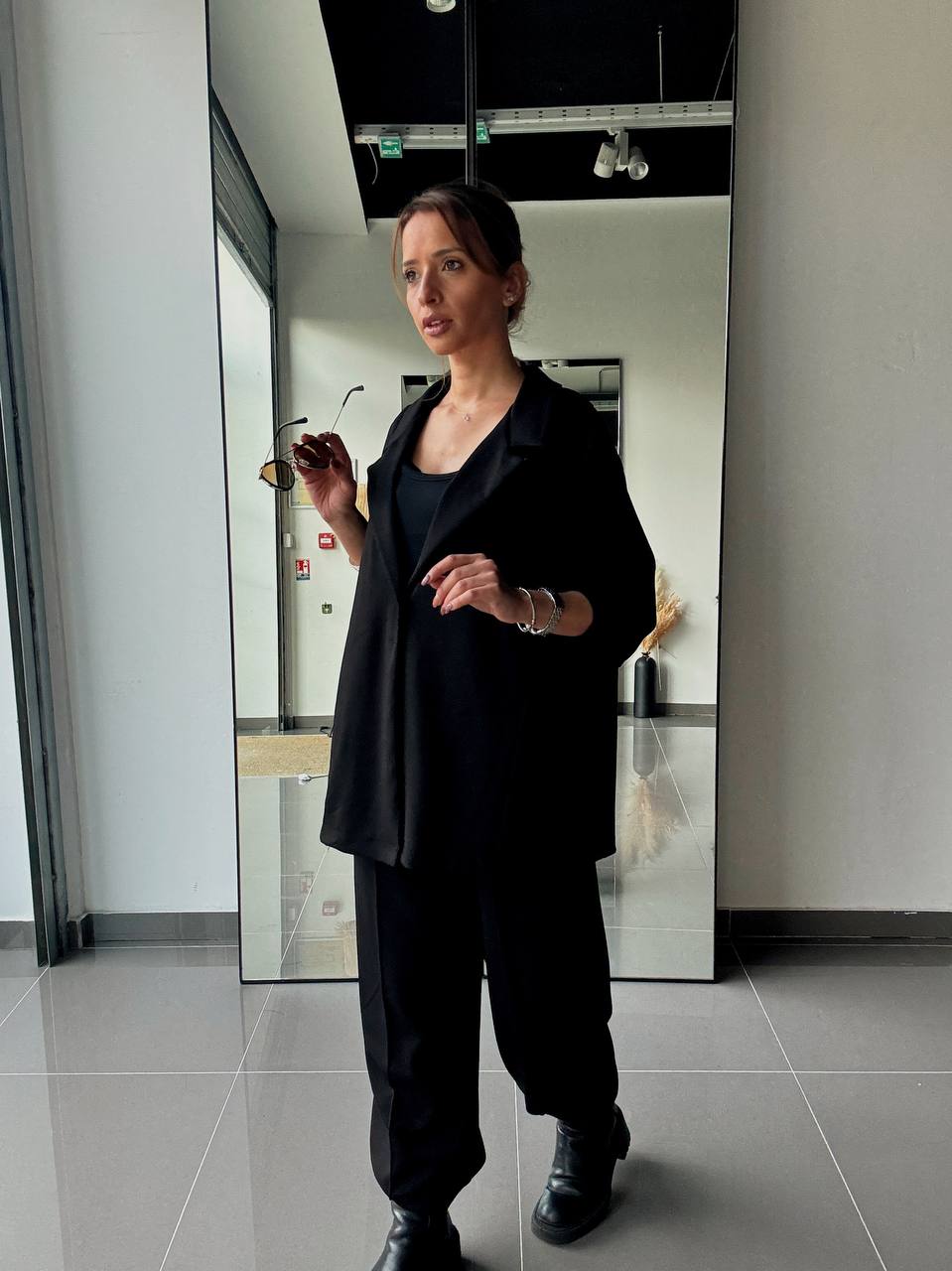 Ensemble veste & pantalon fluide - Casual chic