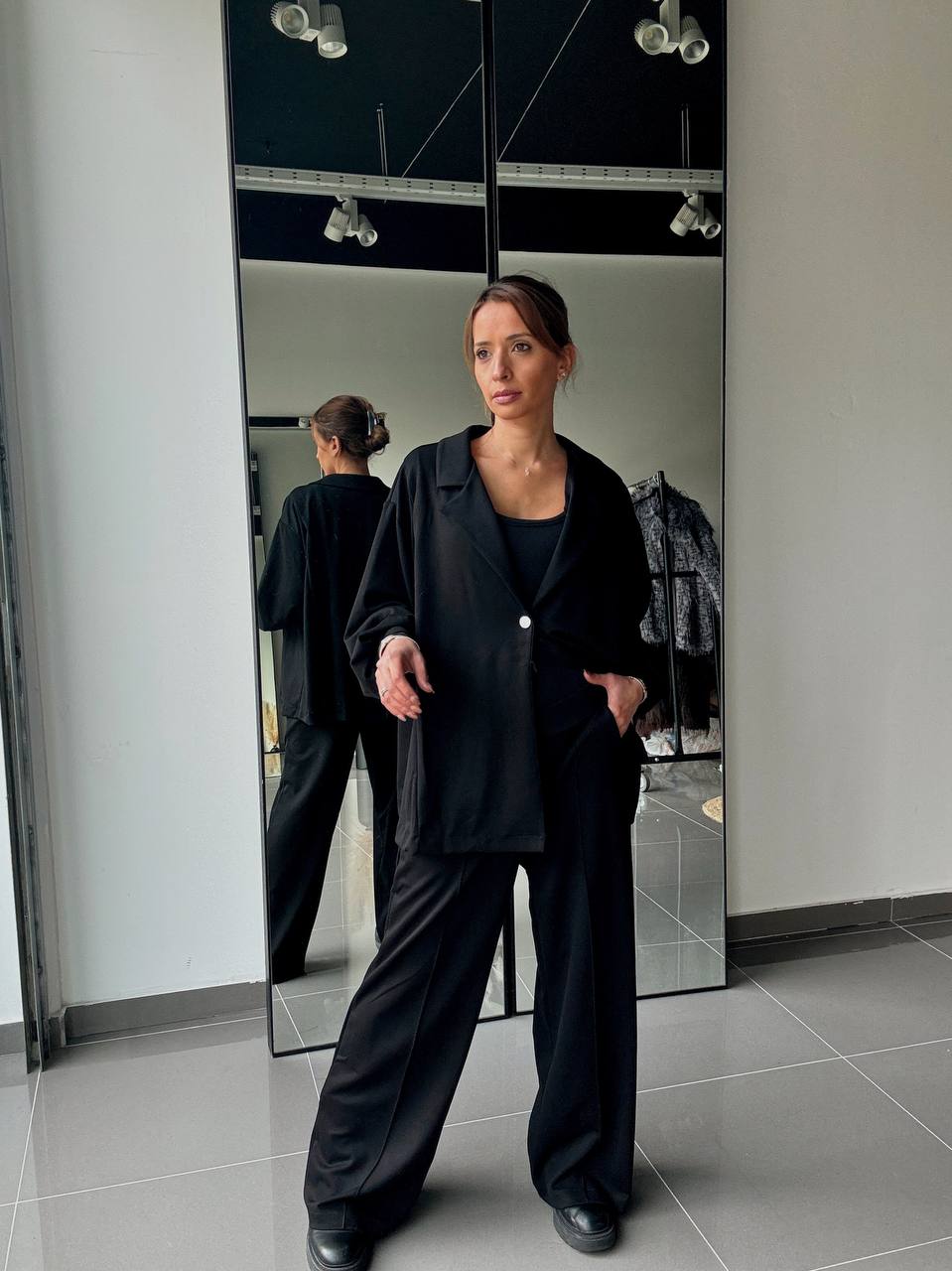 Ensemble veste & pantalon fluide - Casual chic