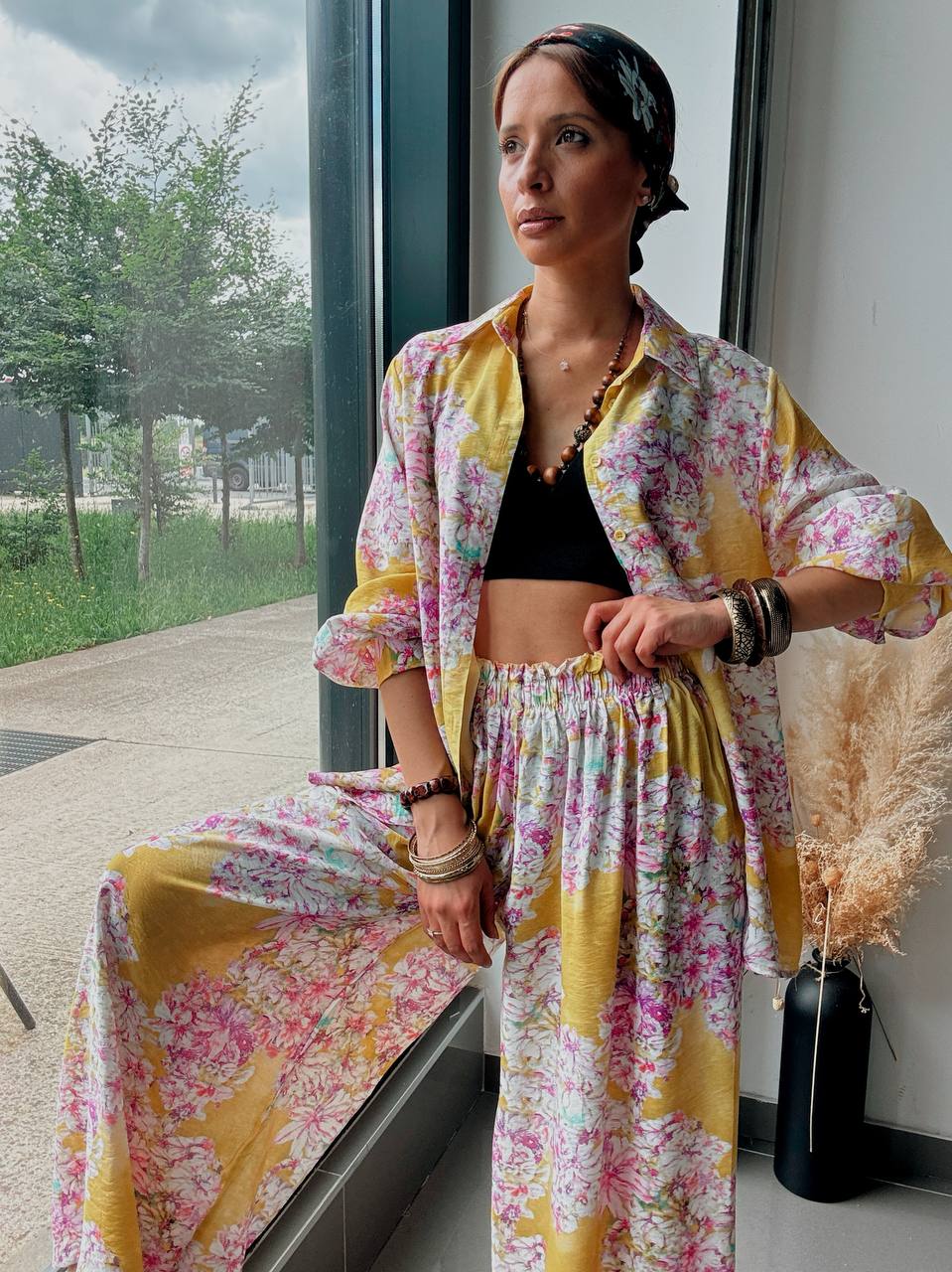 Ensemble Fluide Floral Soleil – Élégance Bohème & Fraîcheur Estivale