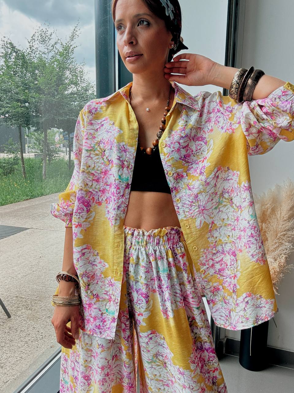 Ensemble Fluide Floral Soleil – Élégance Bohème & Fraîcheur Estivale
