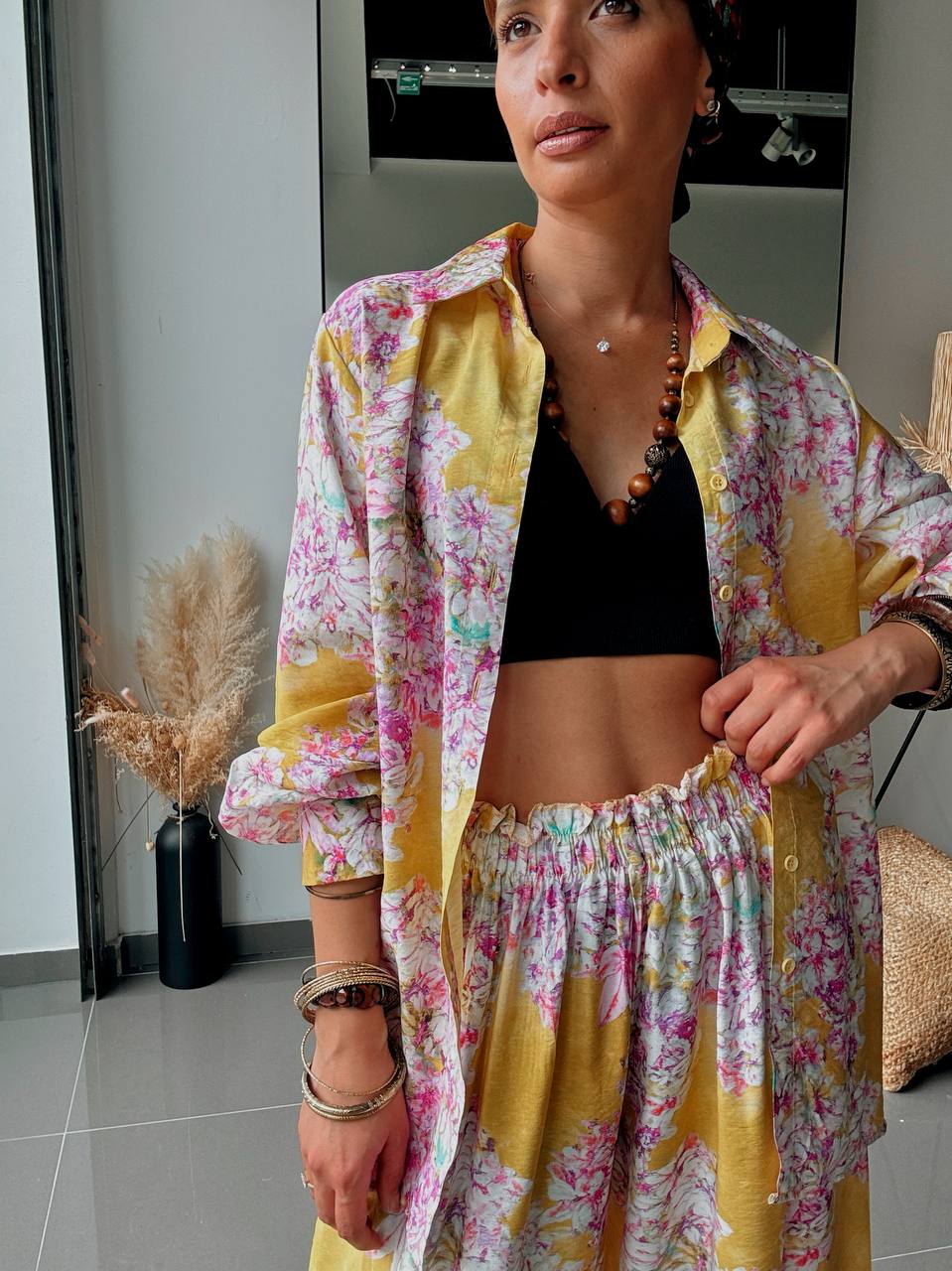 Ensemble Fluide Floral Soleil – Élégance Bohème & Fraîcheur Estivale