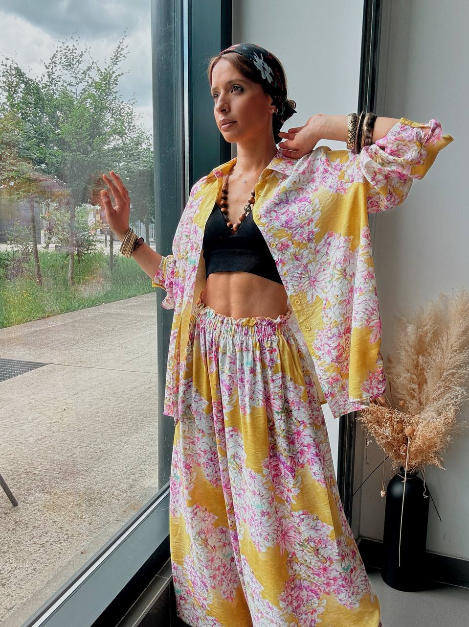 Ensemble Fluide Floral Soleil – Élégance Bohème & Fraîcheur Estivale