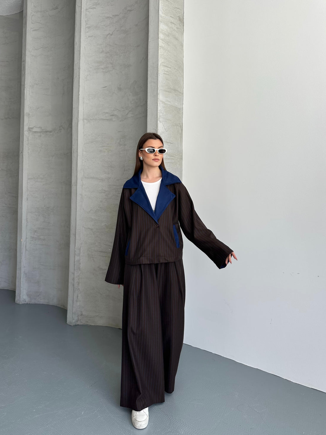 Ensemble Veste Et Pantalon Oversize - Avec Poches
