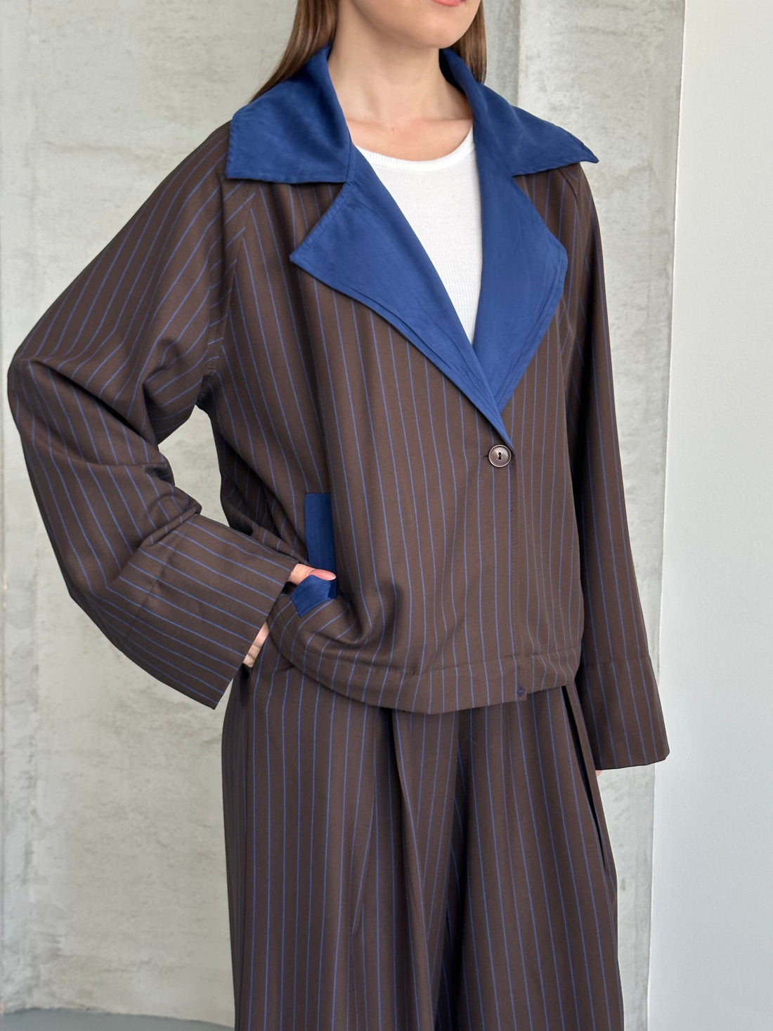 Ensemble Veste Et Pantalon Oversize - Avec Poches