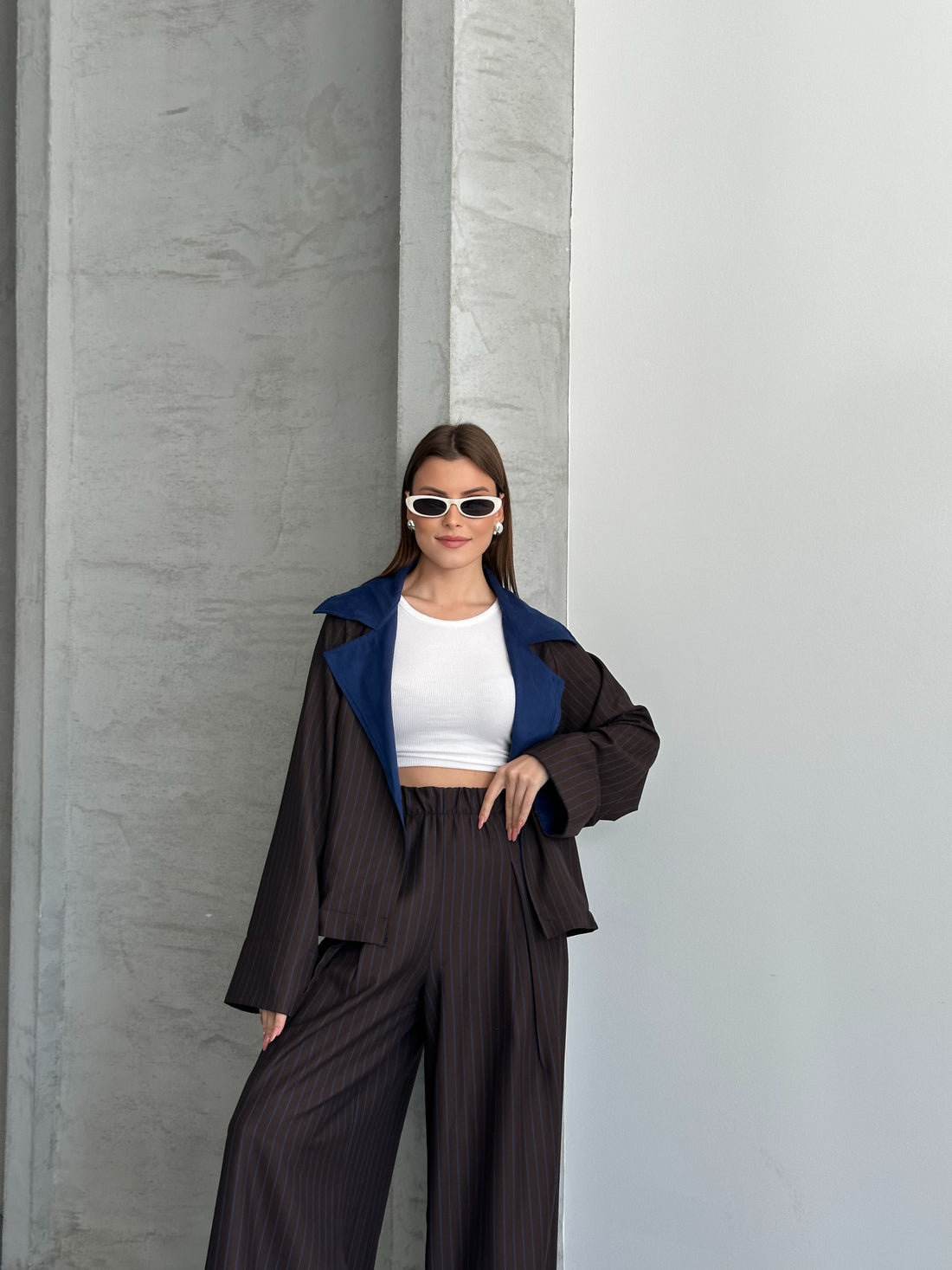 Ensemble Veste Et Pantalon Oversize - Avec Poches