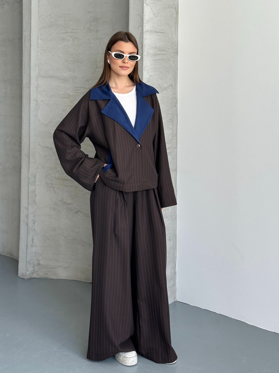 Ensemble Veste Et Pantalon Oversize - Avec Poches