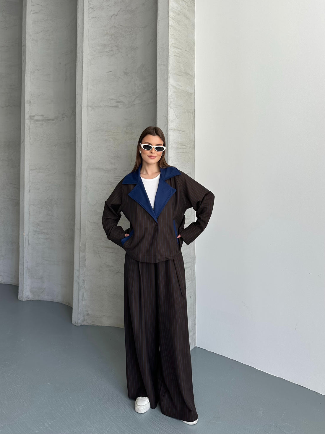 Ensemble Veste Et Pantalon Oversize - Avec Poches