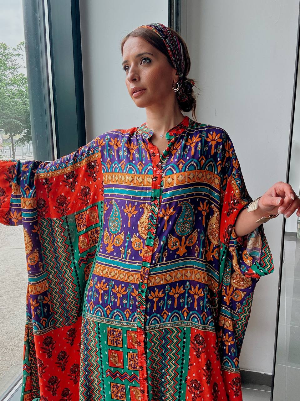 Robe chemise longue imprimée – Esprit bohème coloré - Fenomen Paris