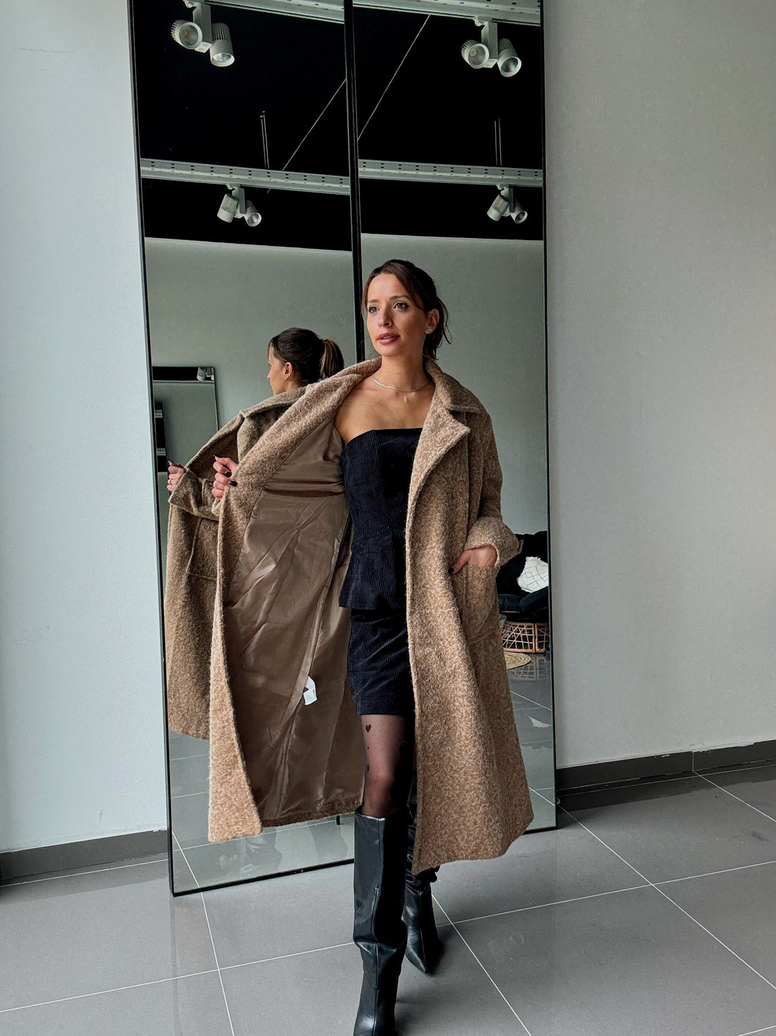Manteau Long Avec Doublure Et Poches - Fenomen Paris