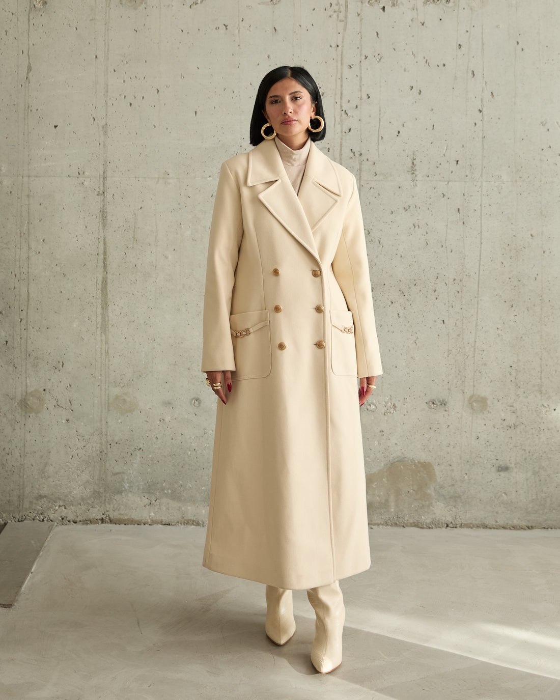 Manteau long Avec Col à Rabat - Fenomen Paris