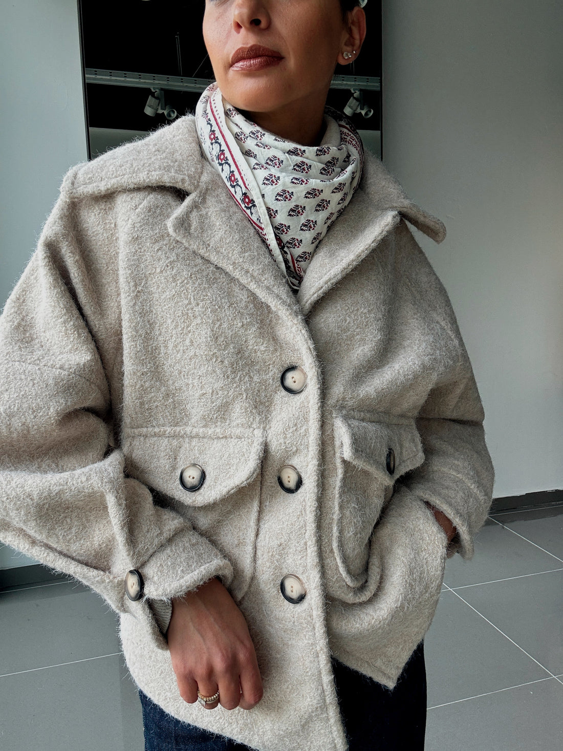 Manteau texturé avec grandes poches - Fenomen Paris