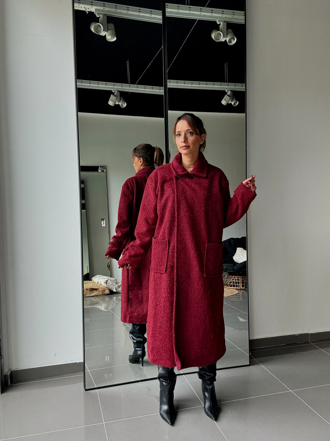 Manteau Long Avec Doublure Et Poches - Fenomen Paris