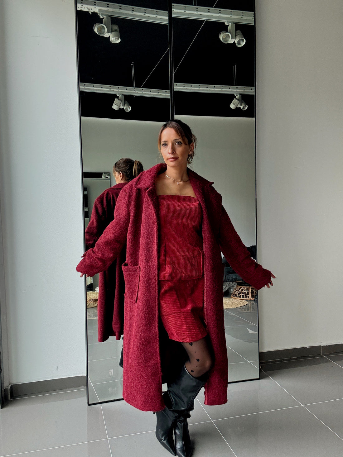 Manteau Long Avec Doublure Et Poches - Fenomen Paris