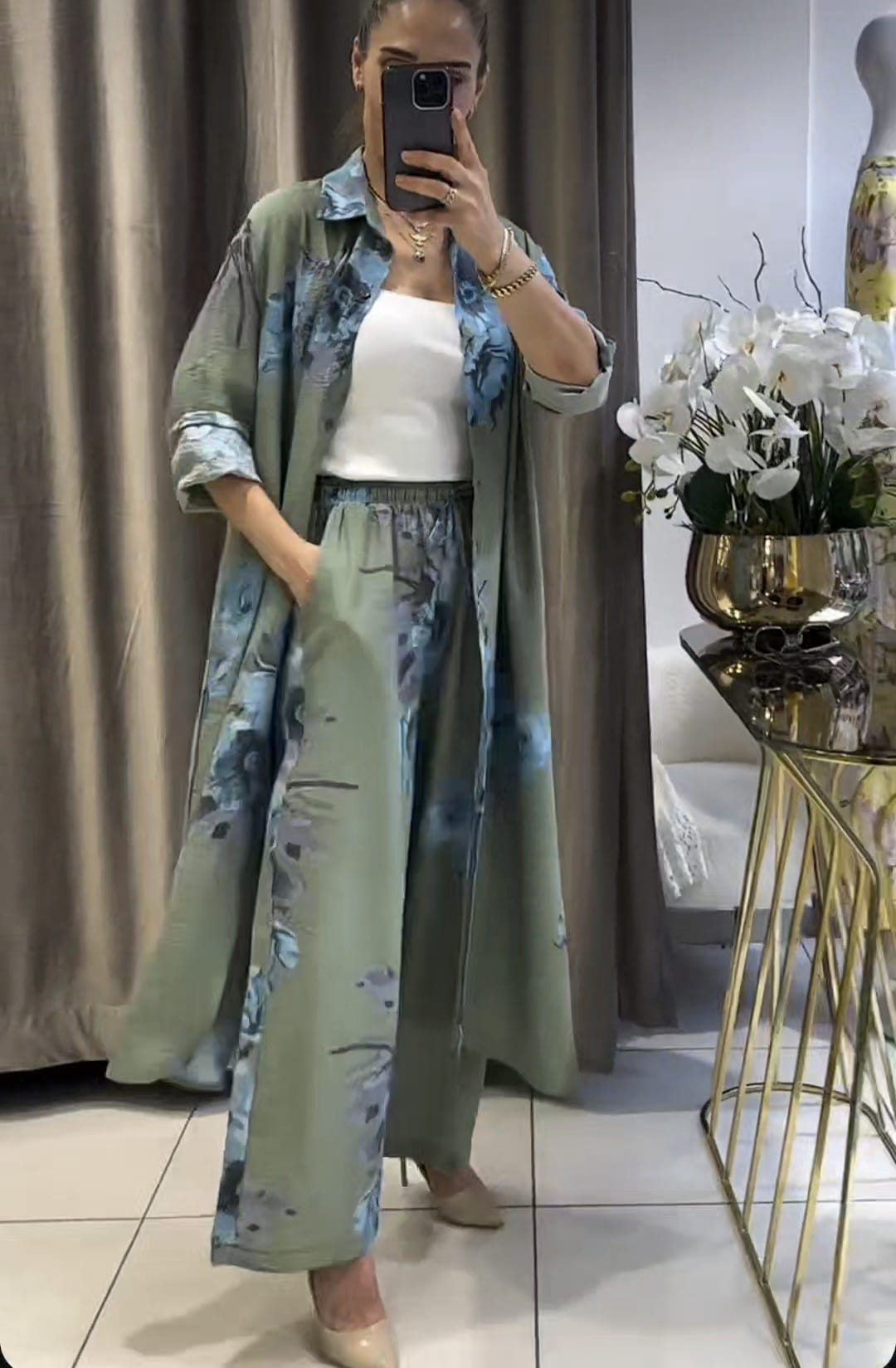 Ensemble Longue Chemise Et Pantalon Assortis - Fenomen Paris