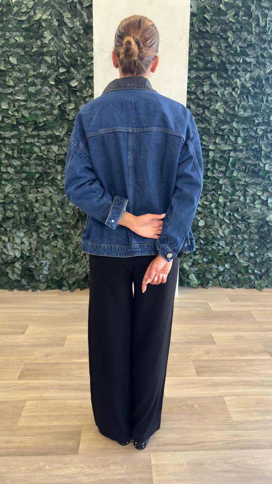 Veste Denim Manches Longues à Sequins Et Strass - Fenomen Paris