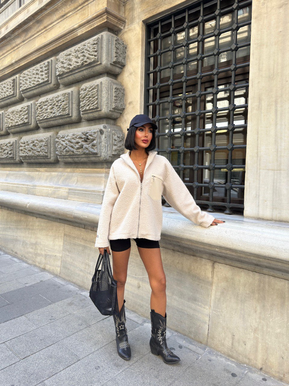 Veste Bouclette Zippée Avec Poches - Fenomen Paris