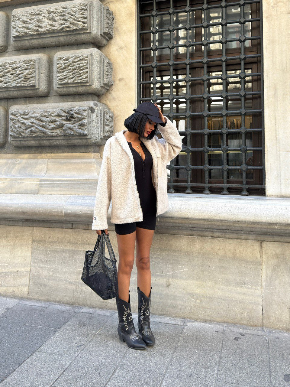 Veste Bouclette Zippée Avec Poches - Fenomen Paris