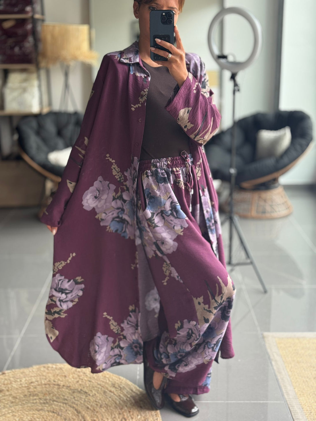 Ensemble Longue Chemise Et Pantalon Assortis - Fenomen Paris