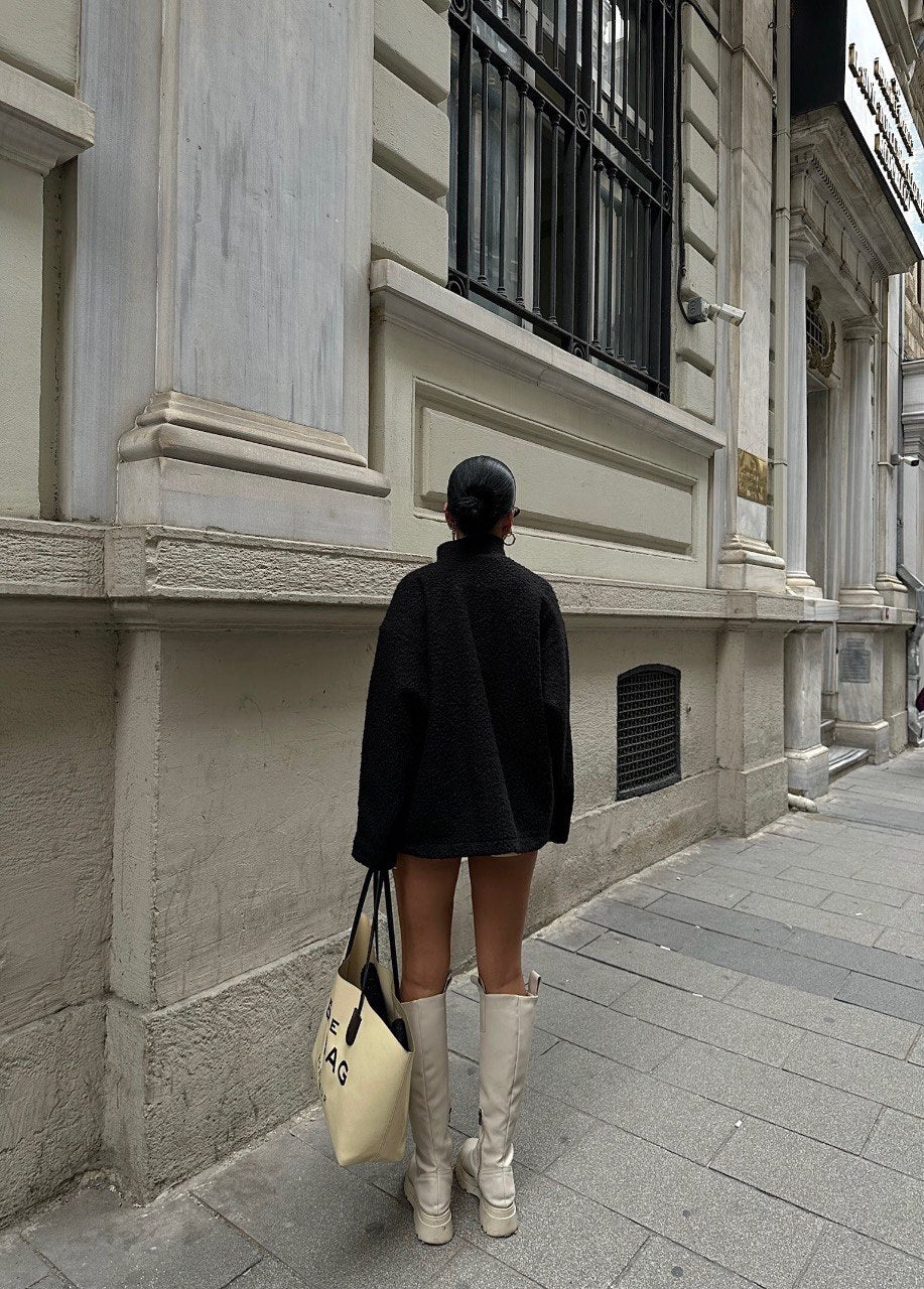 Veste Bouclette Zippée Avec Poches - Fenomen Paris