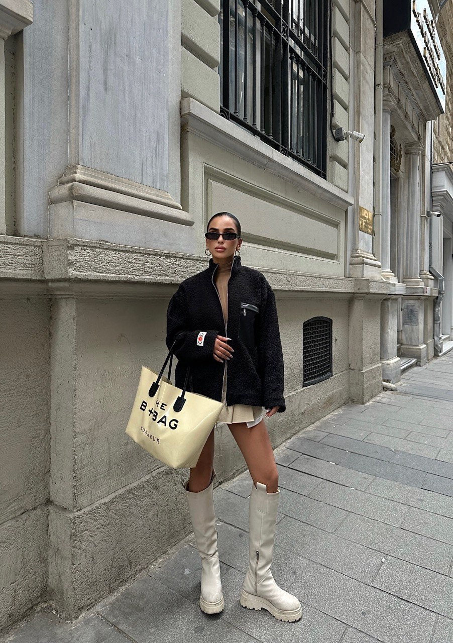 Veste Bouclette Zippée Avec Poches - Fenomen Paris