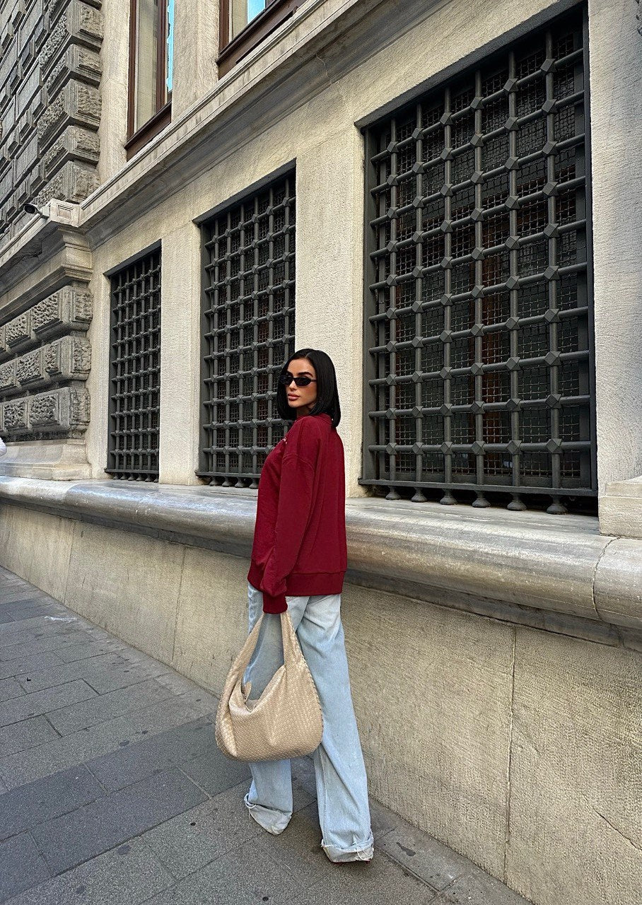 Sweat Oversize Détails Strasses - Fenomen Paris