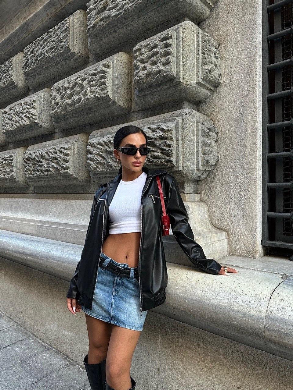 Veste Zippée Simili Cuir - Avec Doublure Et 4 Poches - Fenomen Paris