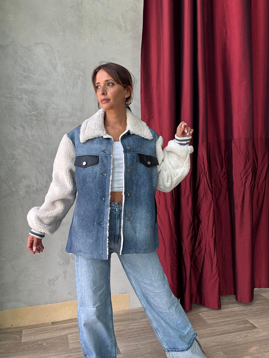 Manteau Effet Bi-Matière - Fenomen Paris