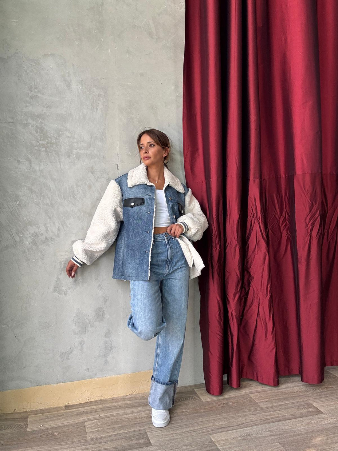 Manteau Effet Bi-Matière - Fenomen Paris