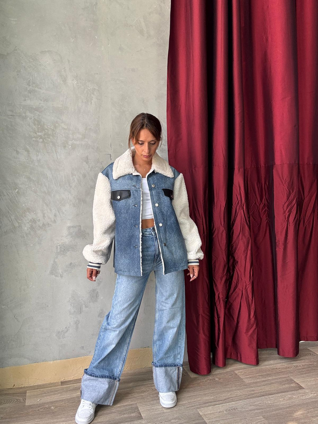 Manteau Effet Bi-Matière - Fenomen Paris