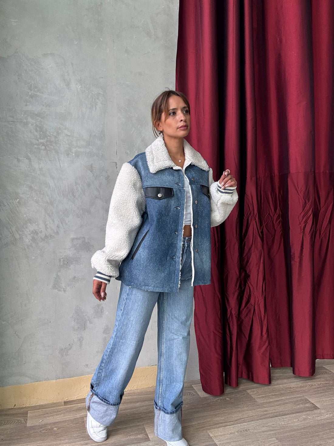 Manteau Effet Bi-Matière - Fenomen Paris