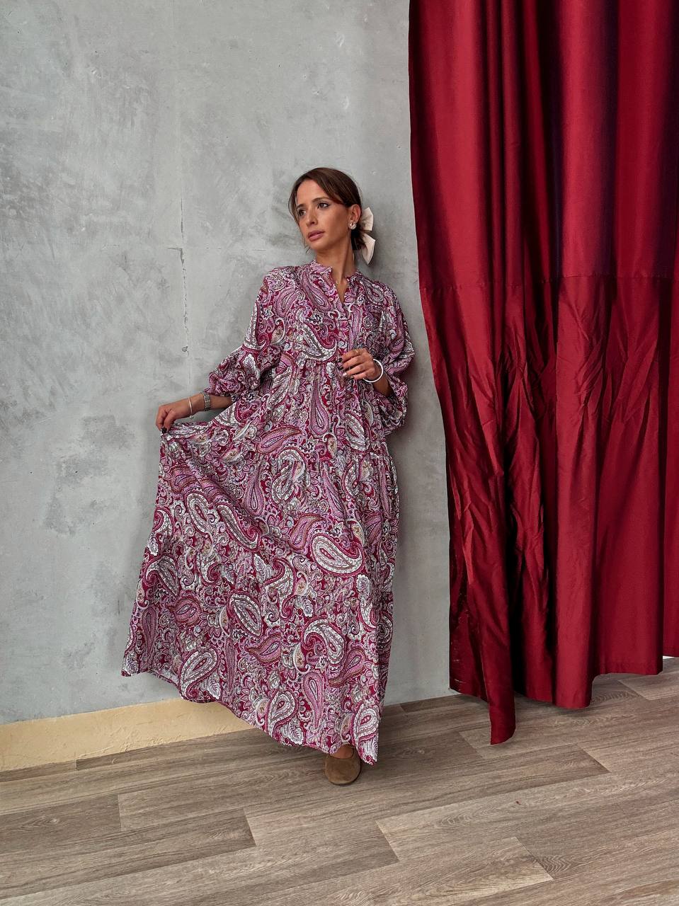 Robe Longue Ample Imprimé Bohème - Fenomen Paris