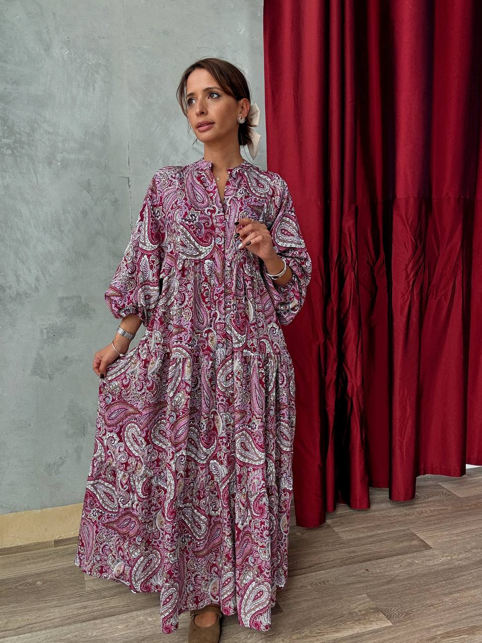 Robe Longue Ample Imprimé Bohème - Fenomen Paris