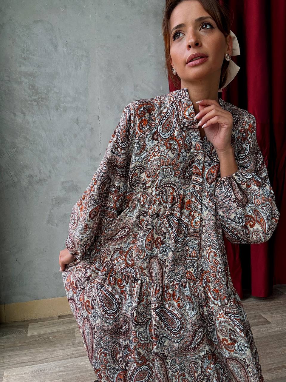 Robe Longue Ample Imprimé Bohème - Fenomen Paris