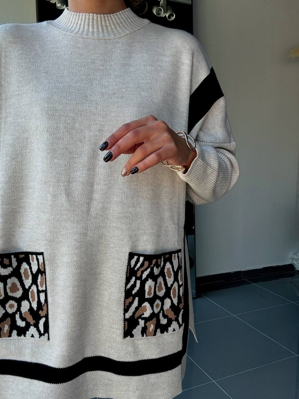Pull En Maille Ample Avec Laine - Fenomen Paris