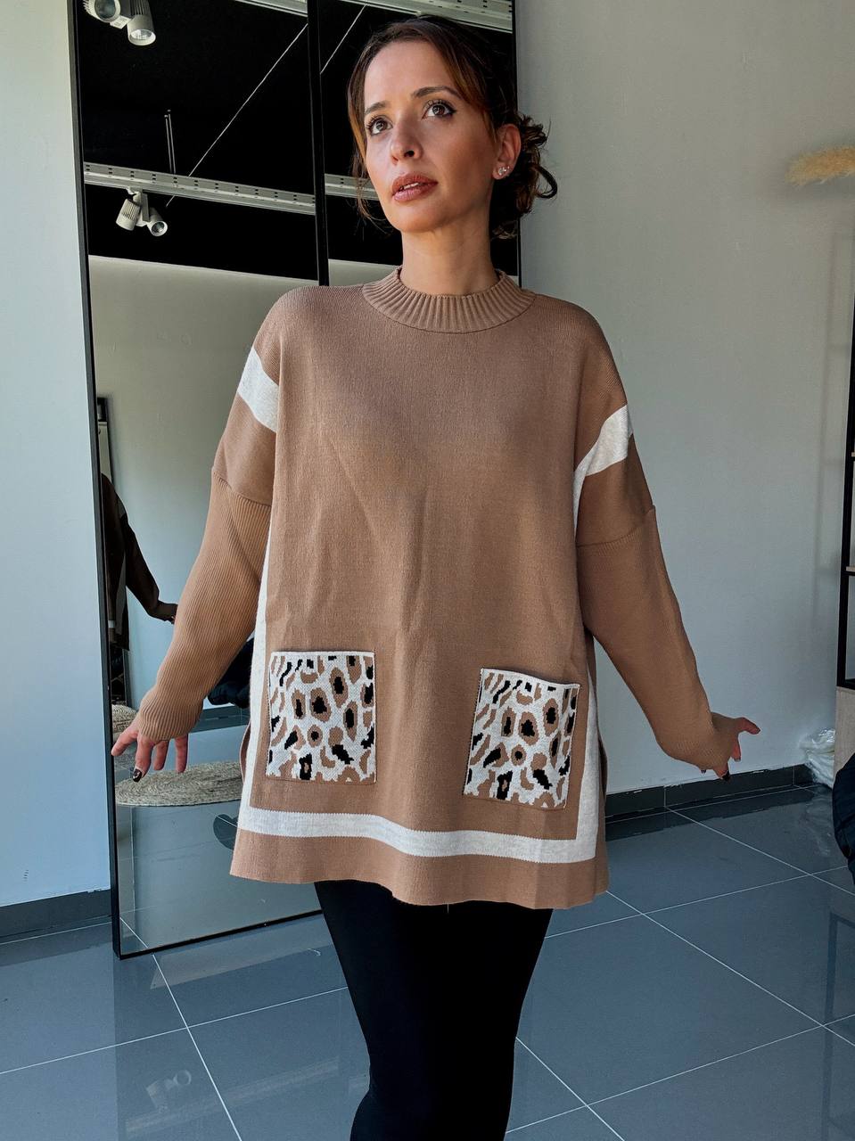 Pull En Maille Ample Avec Laine - Fenomen Paris