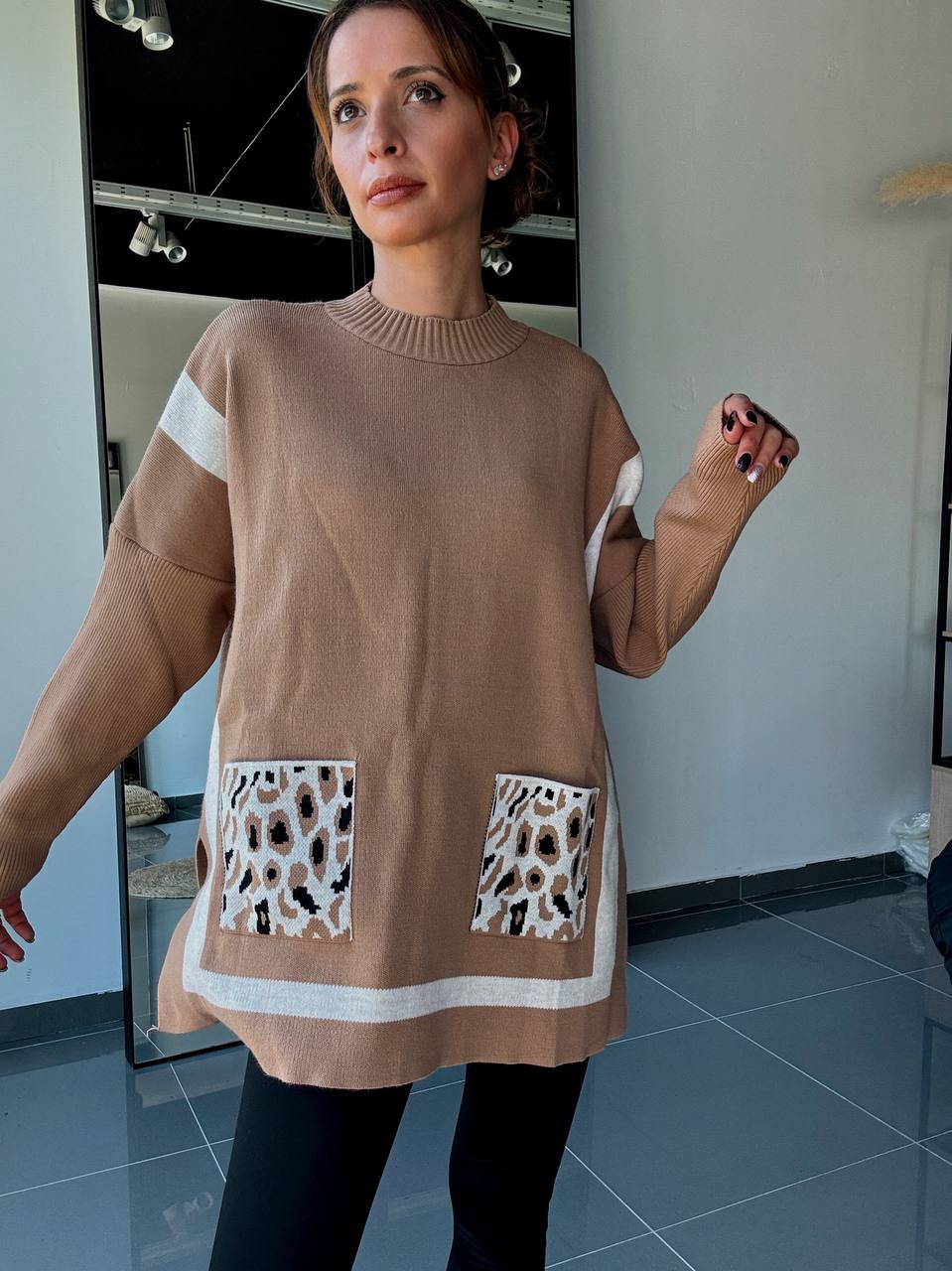 Pull En Maille Ample Avec Laine - Fenomen Paris