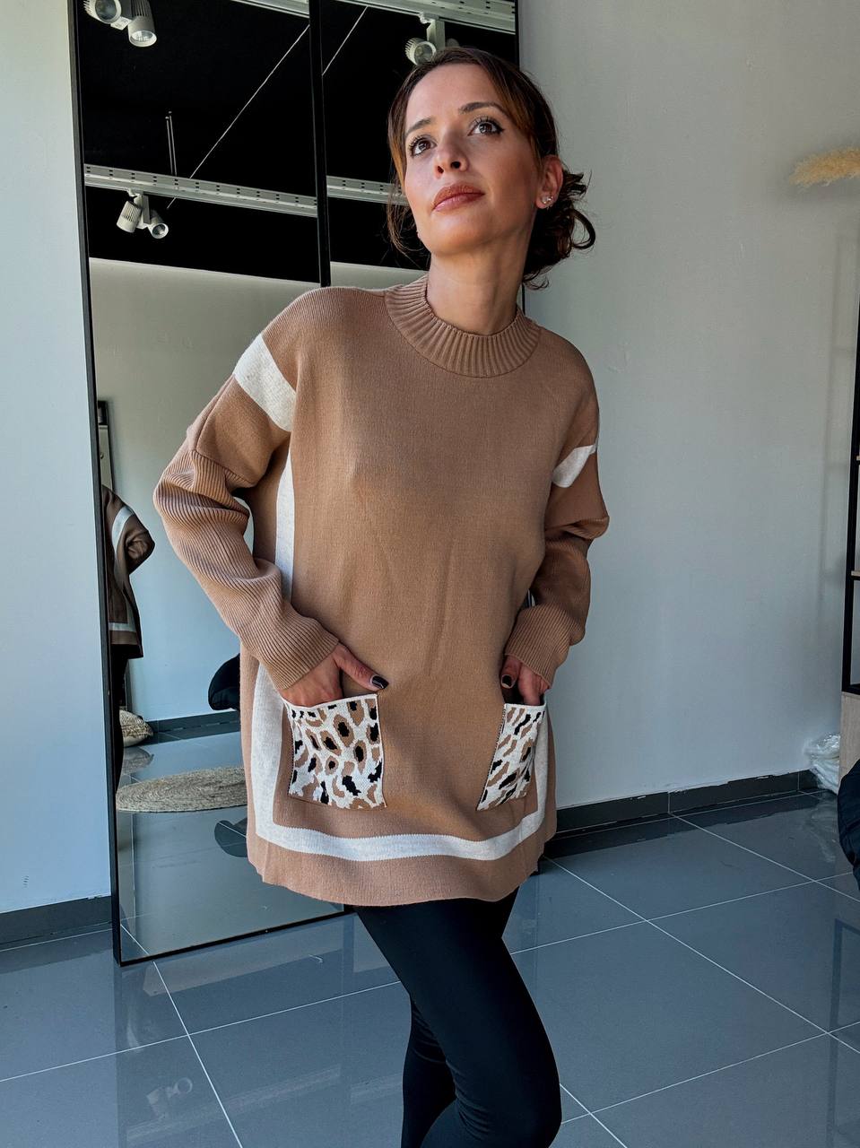 Pull En Maille Ample Avec Laine - Fenomen Paris