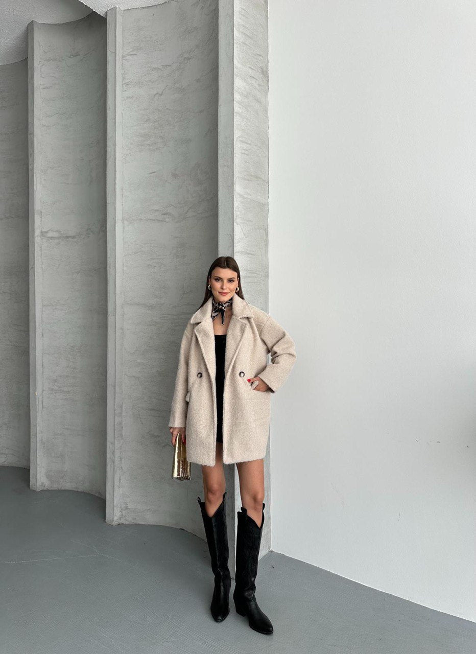 Manteau texturé avec poches et doublure - Fenomen Paris