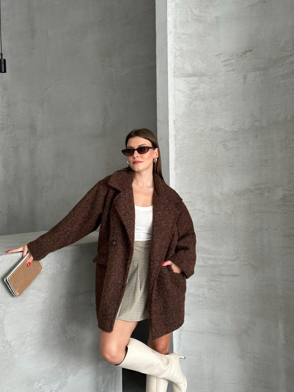 Manteau texturé avec poches et doublure - Fenomen Paris