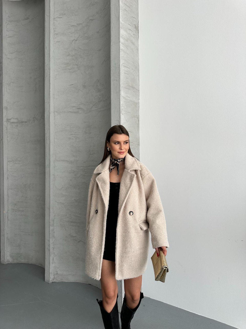 Manteau texturé avec poches et doublure - Fenomen Paris