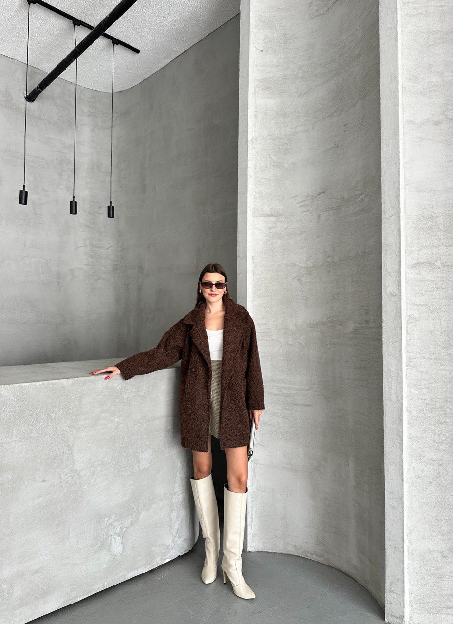 Manteau texturé avec poches et doublure - Fenomen Paris