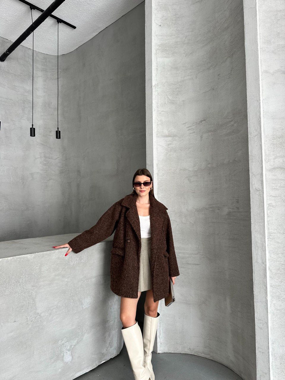 Manteau texturé avec poches et doublure - Fenomen Paris