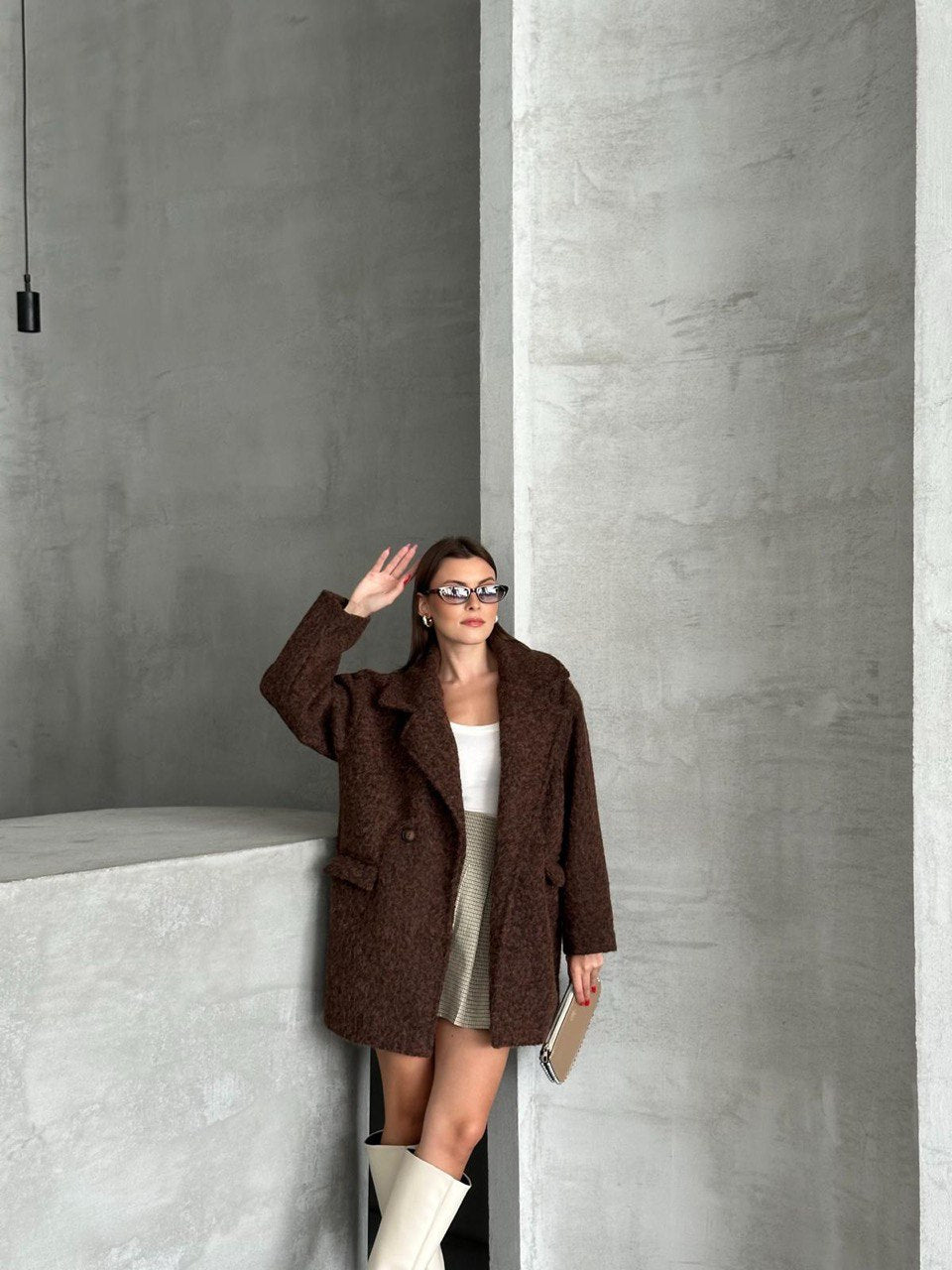 Manteau texturé avec poches et doublure - Fenomen Paris