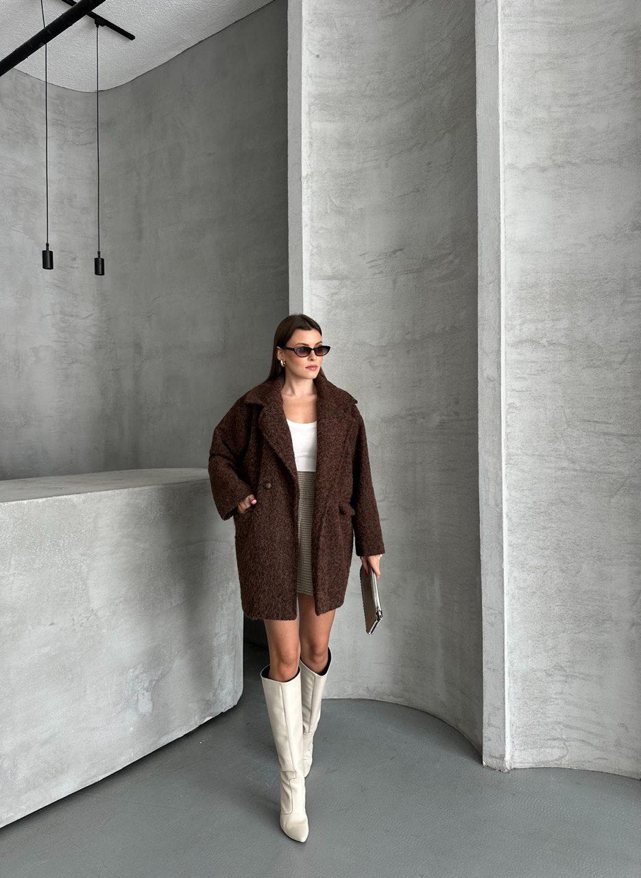 Manteau texturé avec poches et doublure - Fenomen Paris