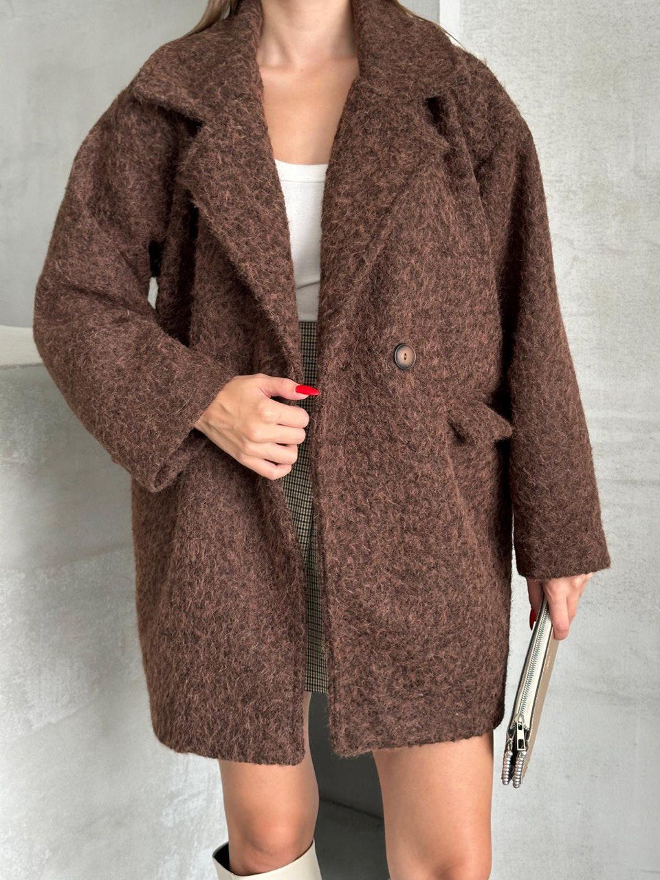 Manteau texturé avec poches et doublure - Fenomen Paris