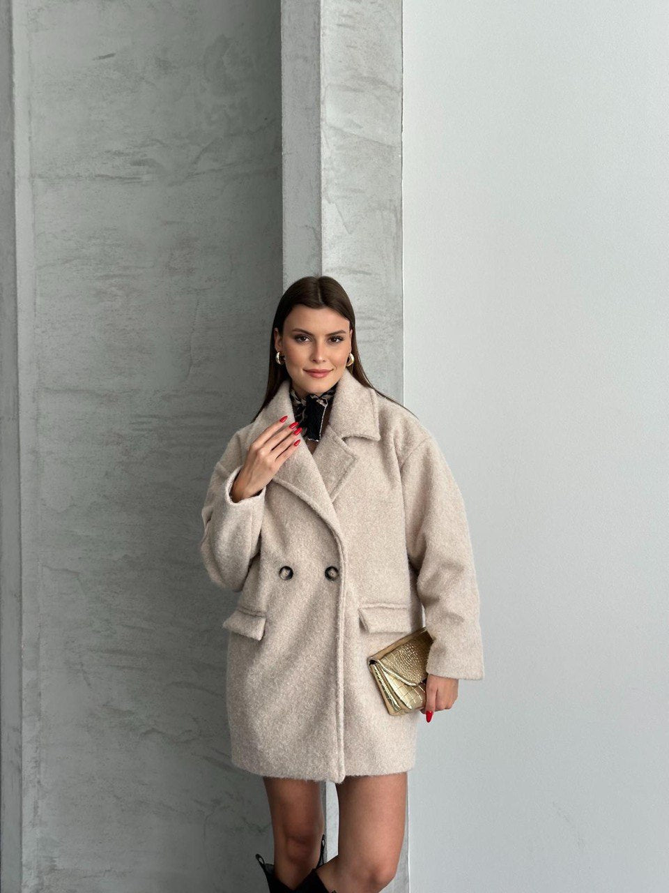 Manteau texturé avec poches et doublure - Fenomen Paris