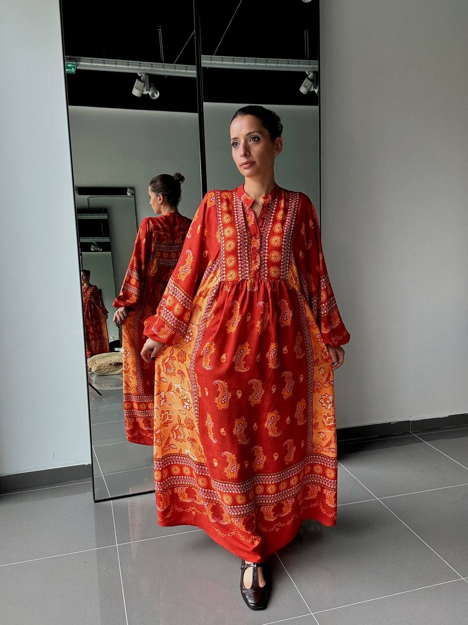 Robe Longue Ample Imprimé Bohème - Fenomen Paris