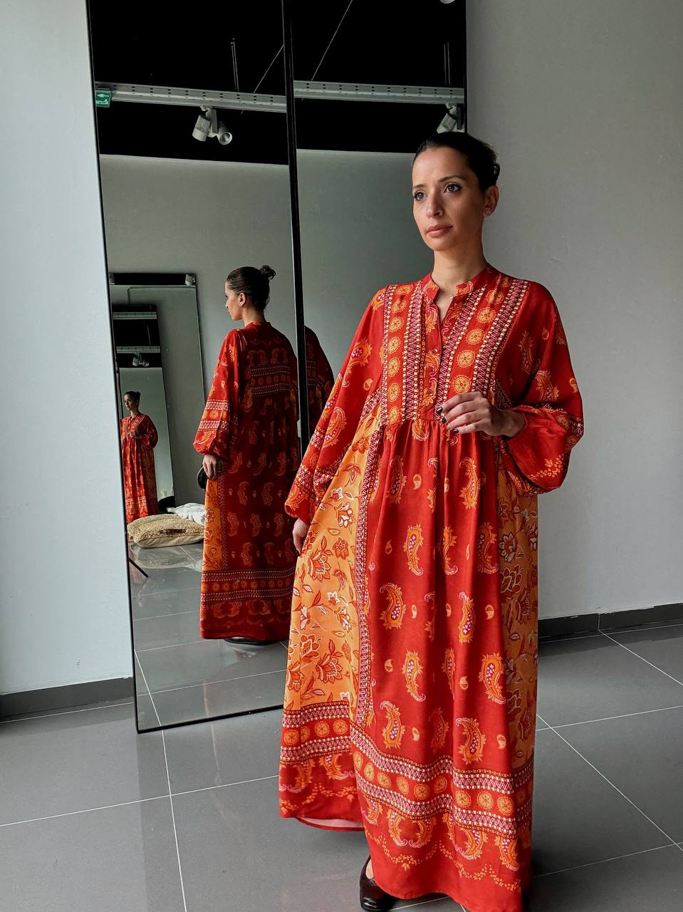 Robe Longue Ample Imprimé Bohème - Fenomen Paris