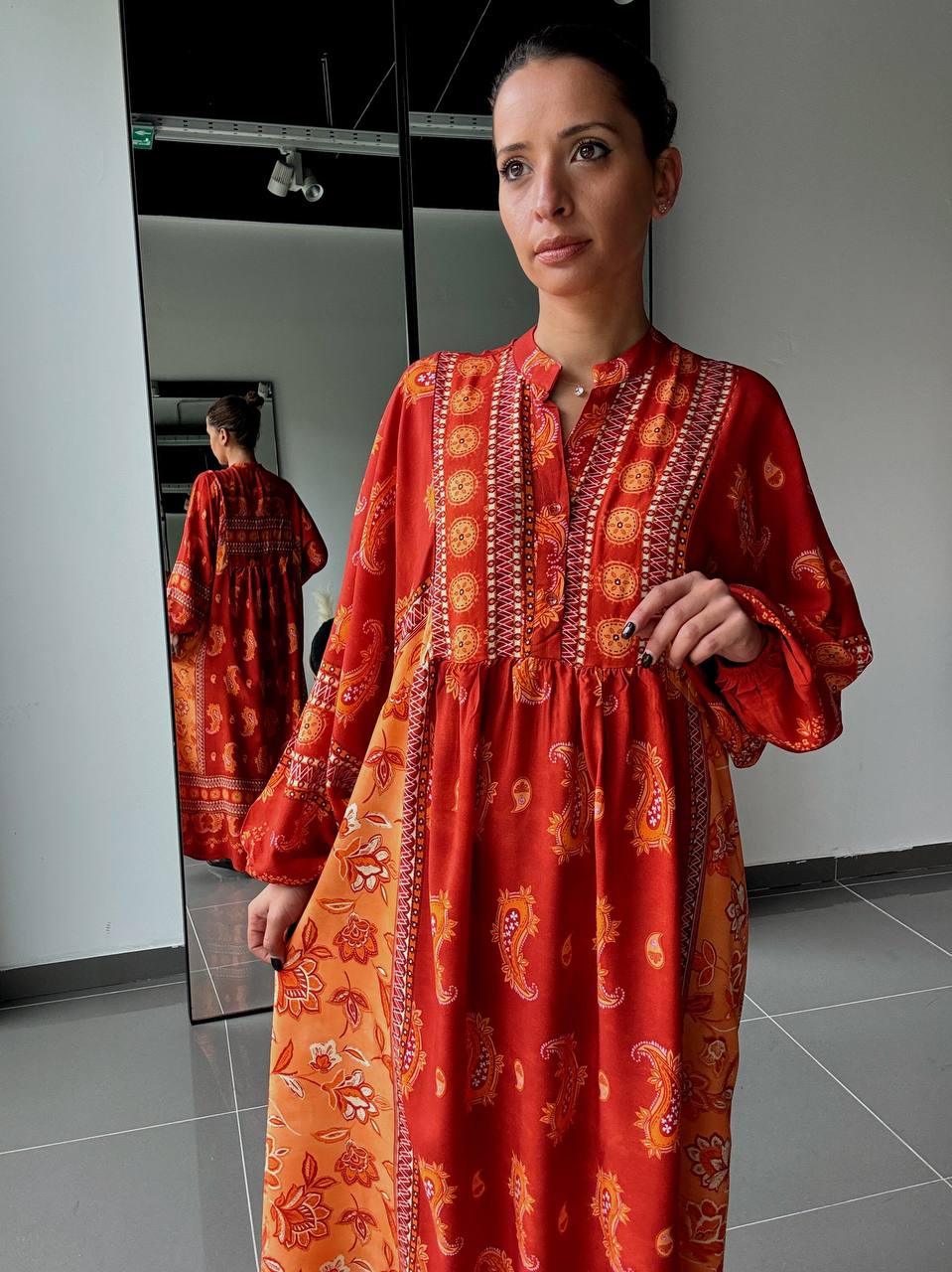 Robe Longue Ample Imprimé Bohème - Fenomen Paris